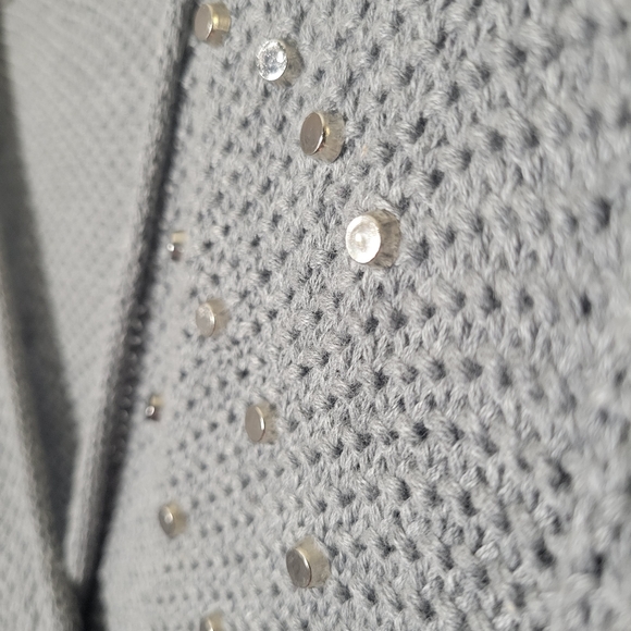 Xhilaration | Gray Silver-Studded Cardigan - Picture 5 of 9